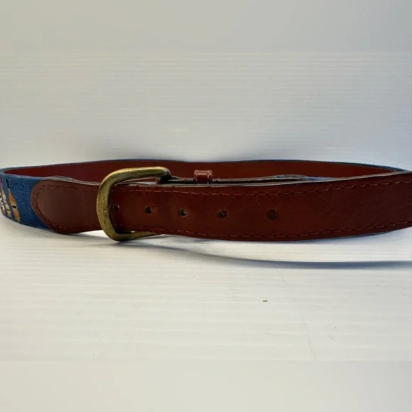 Smather’s and Branson Bourbon Bottle Needlepoint Belt Golf Preppy Old Money - Picture 4 of 7